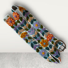 Load image into Gallery viewer, Peruvian Hand Embroidered Belt , Wool Belt, Statement Belt -  Boho Blooms Belt