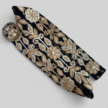 Load image into Gallery viewer, Peruvian Hand Embroidered Belt , Wool Belt, Statement Belt -  Autumn Blossom