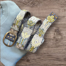 Load image into Gallery viewer, Peruvian Hand Embroidered Belt , Wool Belt, Statement Belt -  Slate Meadow
