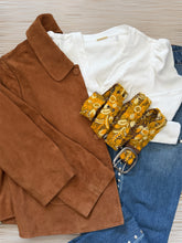 Load image into Gallery viewer, Peruvian Hand Embroidered Belt , Wool Belt, Statement Belt - Marigold Meadow