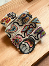 Load image into Gallery viewer, Embroidered Andina  Belt - Peruvian, Handmade Flower Belt -  Andina Blossom - Off White