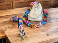 Load image into Gallery viewer, Embroidered Adjustable Shoulder Strap, Purse Strap, Camera Strap - Andina Rich Colors