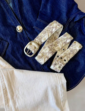 Load image into Gallery viewer, Peruvian Hand Embroidered Belt , Wool Belt, Statement Belt - Sandstone Meadow