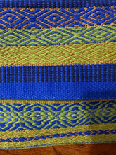 Load image into Gallery viewer, Hand Weaved Envelope Bag, Crossbody Bag, Evening Bag - Blue and Gold
