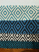 Load image into Gallery viewer, Hand Weaved Envelope Bag, Crossbody Bag, Evening Bag - Blue, Turquoise Black