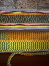 Load image into Gallery viewer, Hand Weaved Envelope Bag, Crossbody Bag, Evening Bag - Multicolor, Green, Yellow, Orange and Pink