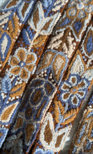 Load image into Gallery viewer, Embroidered Flower Belt, Peruvian, Handmade - Andina Camel/Terracota Blues