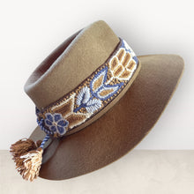 Load image into Gallery viewer, Embroidered 'HAT BANDS' , Handembroidred, Floral - 100% Wool