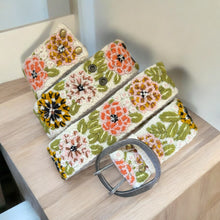 Load image into Gallery viewer, Peruvian Hand Embroidered Belt , Wool Belt, Statement Belt -  Vintage Blossom
