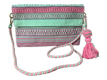 Load image into Gallery viewer, Hand Weaved Envelope Bag, Crossbody Bag, Evening Bag - Pastels