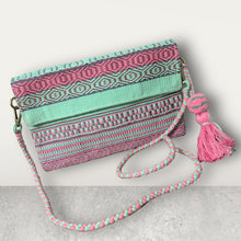 Load image into Gallery viewer, Hand Weaved Envelope Bag, Crossbody Bag, Evening Bag - Pastels