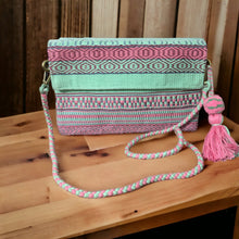 Load image into Gallery viewer, Hand Weaved Envelope Bag, Crossbody Bag, Evening Bag - Pastels