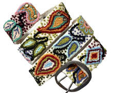 Load image into Gallery viewer, Peruvian Hand Embroidered Belt , Wool Belt, Statement Belt -  Bohemian Mosaic