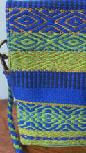 Load and play video in Gallery viewer, Hand Weaved Envelope Bag, Crossbody Bag, Evening Bag - Blue and Gold