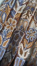 Load and play video in Gallery viewer, Embroidered Flower Belt, Peruvian, Handmade - Andina Camel/Terracota Blues
