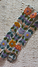 Load and play video in Gallery viewer, Peruvian Hand Embroidered Belt , Wool Belt, Statement Belt -  Boho Blooms Belt