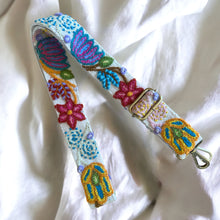 Load image into Gallery viewer, Embroidered Adjustable Shoulder Strap, Purse Strap, Camera Strap - Aqua Star