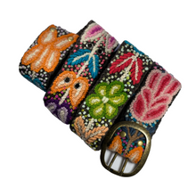 Load image into Gallery viewer, Peruvian Hand Embroidered Belt - Boho  - Belt "Andina" Brown