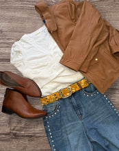 Load image into Gallery viewer, Peruvian Hand Embroidered Belt , Wool Belt, Statement Belt -  Marigold Meadow
