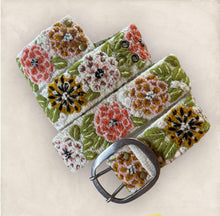 Load image into Gallery viewer, Peruvian Hand Embroidered Belt , Wool Belt, Statement Belt -  Vintage Blossom
