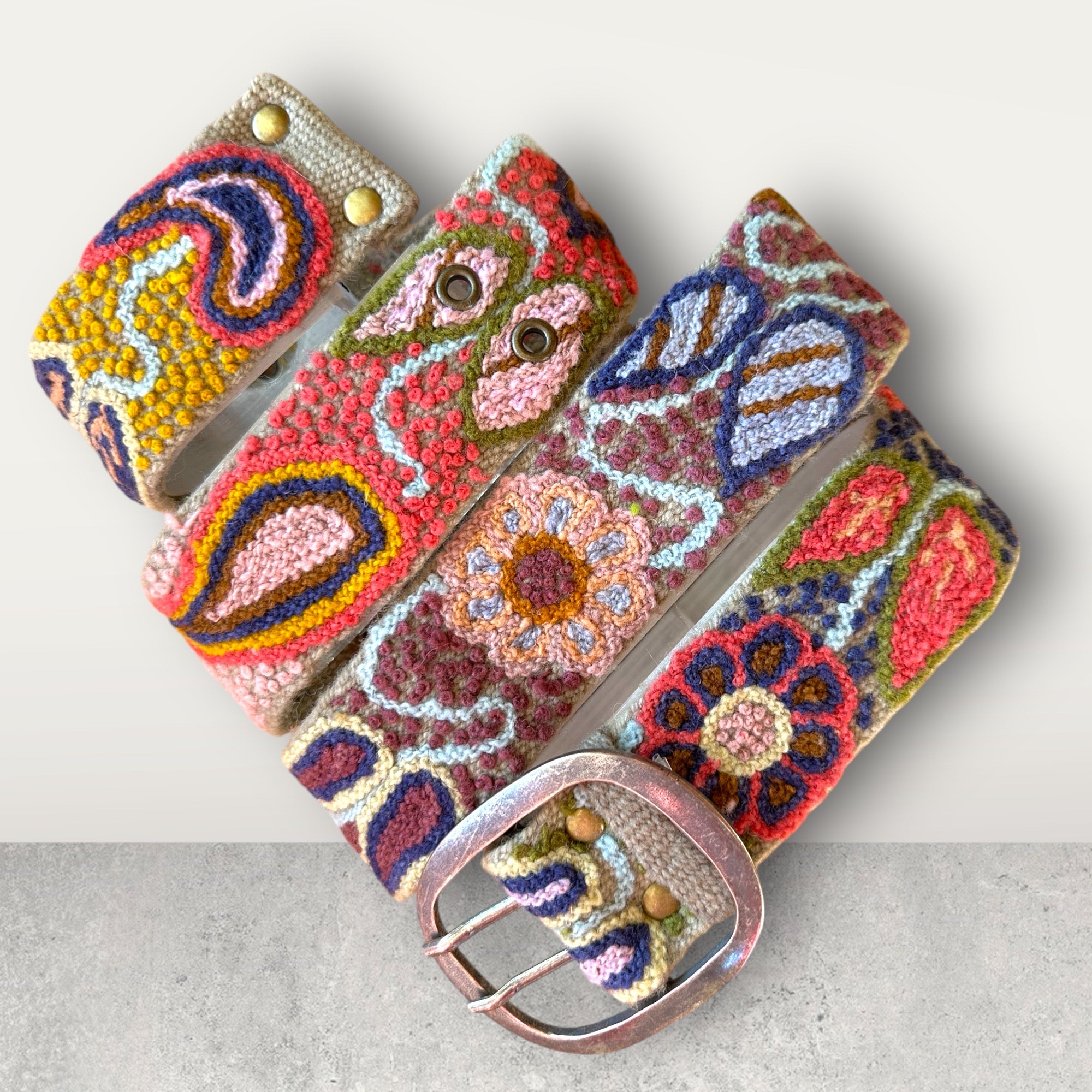 Hand Embroidered Wool Peruvian Belt. Photoroom_20251203_124908_2048  main image 2