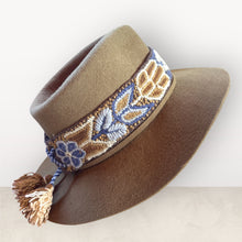 Load image into Gallery viewer, Embroidered &#39;HAT BANDS&#39; , Handembroidred, Floral - 100% Wool
