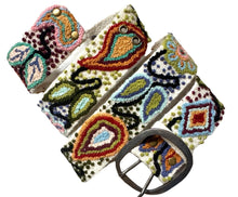 Load image into Gallery viewer, Peruvian Hand Embroidered Belt , Wool Belt, Statement Belt -  Bohemian Mosaic
