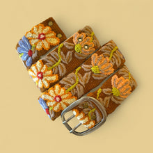 Load image into Gallery viewer, Peruvian Hand Embroidered Belt , Wool Belt, Statement Belt -  Harvest Bloom
