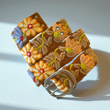 Load image into Gallery viewer, Peruvian Hand Embroidered Belt , Wool Belt, Statement Belt -  Harvest Bloom
