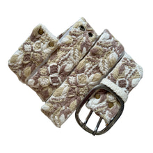 Load image into Gallery viewer, Peruvian Hand Embroidered Belt , Wool Belt, Statement Belt -  Sandstone Meadow
