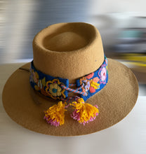 Load image into Gallery viewer, Embroidered 'HAT BANDS' , Handembroidred, Floral - 100% Wool
