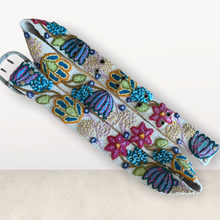 Load image into Gallery viewer, Embroidered Belt - Boho  - Andina Cream/Colored Embroidery
