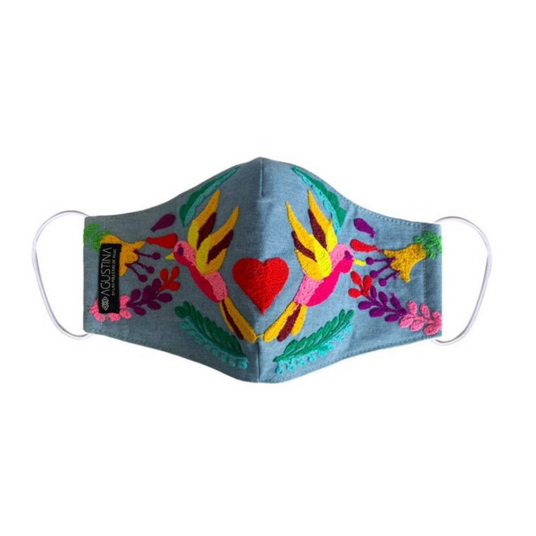 Junin - Jean Embroidered Face Mask