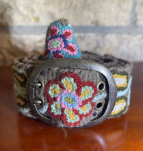 Load image into Gallery viewer, Embroidered  Andina Belt - Peruvian, Handmade -  Andina Blossom - TABACO
