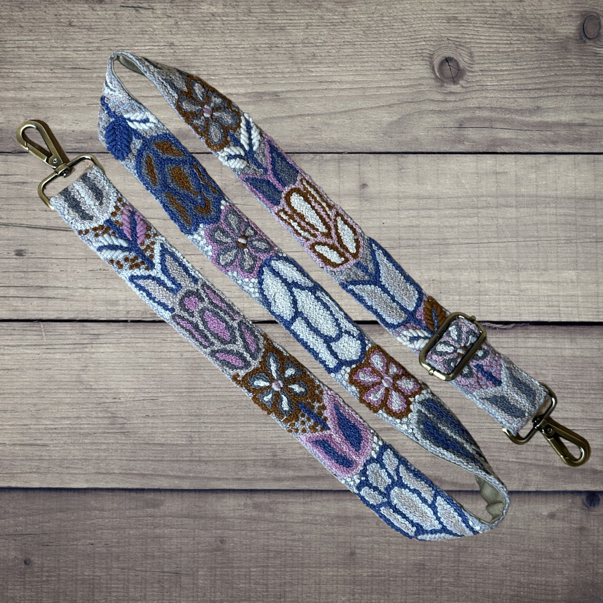 Interchangeable embroidered sales bag strap